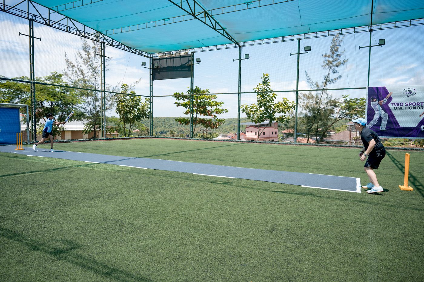 Agnel Futsal Arena — Two Sports One Honour banner
